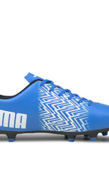 Puma tacto fg/ag men's football boots in blue - Side View 03