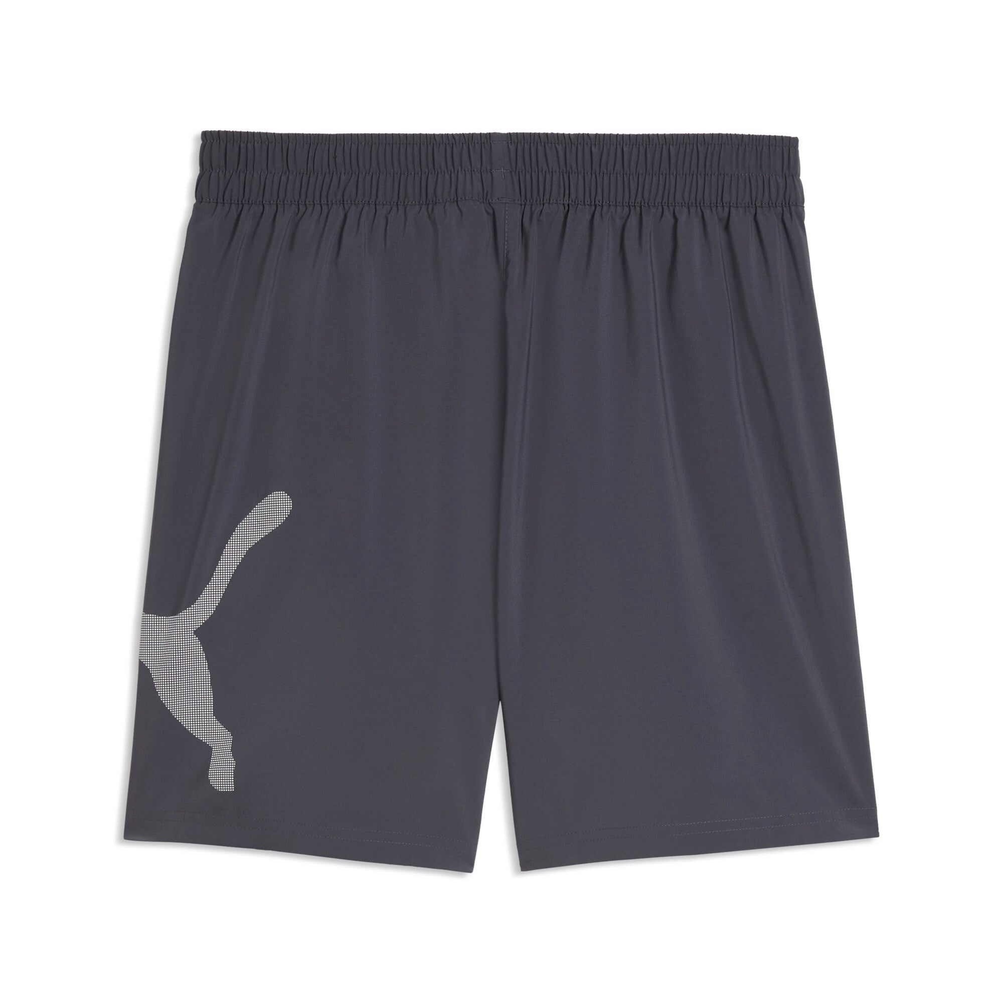 PUMA train all day essentials big logo 7" woven short men in galactic gray — back view