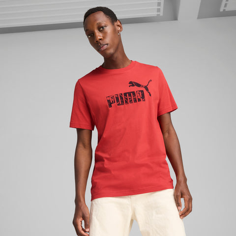 PUMA graphics no.1 logo tee in red fire