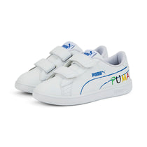 Puma smash v2 home school sneakers kids in white - Front View