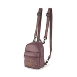 Puma core up minime backpack dusty plum-metal in black - Front View