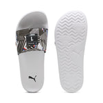 Puma BMW M motorsport leadcat 2.0 graphic slides in white - Side View 01