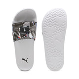 Puma BMW M motorsport leadcat 2.0 graphic slides in white - Side View 01
