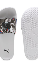 Puma BMW M motorsport leadcat 2.0 graphic slides in white - Side View 01