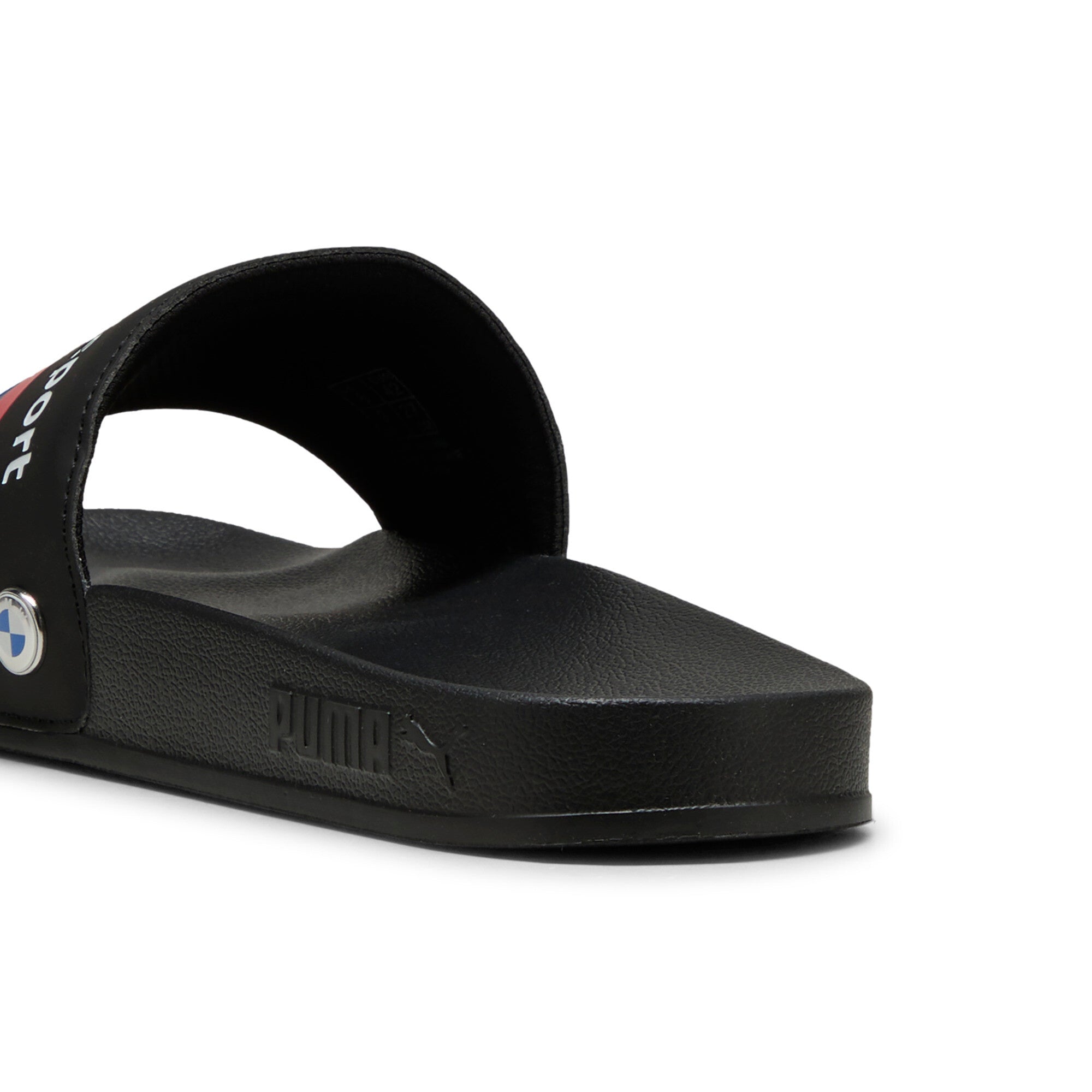 Puma swimming BMW M motorsport logo leadcat 2.0 slides in black - Back View
