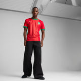 PUMA Morocco 2025 home jersey in red and archive green - Model Shot 03