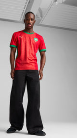 PUMA Morocco 2025 home jersey in red and archive green - Model Shot 03