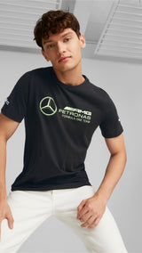 Puma mercedes-amg petronas motorsport f1 logo tee men in black - Model Shot 01