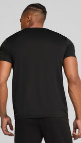 PUMA TAD ESSENTIALS solid cat tee men (525921) in black — model shot 2