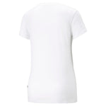Puma essentials+ logo power tee women in white - Back View