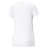 Puma essentials+ logo power tee women in white - Back View