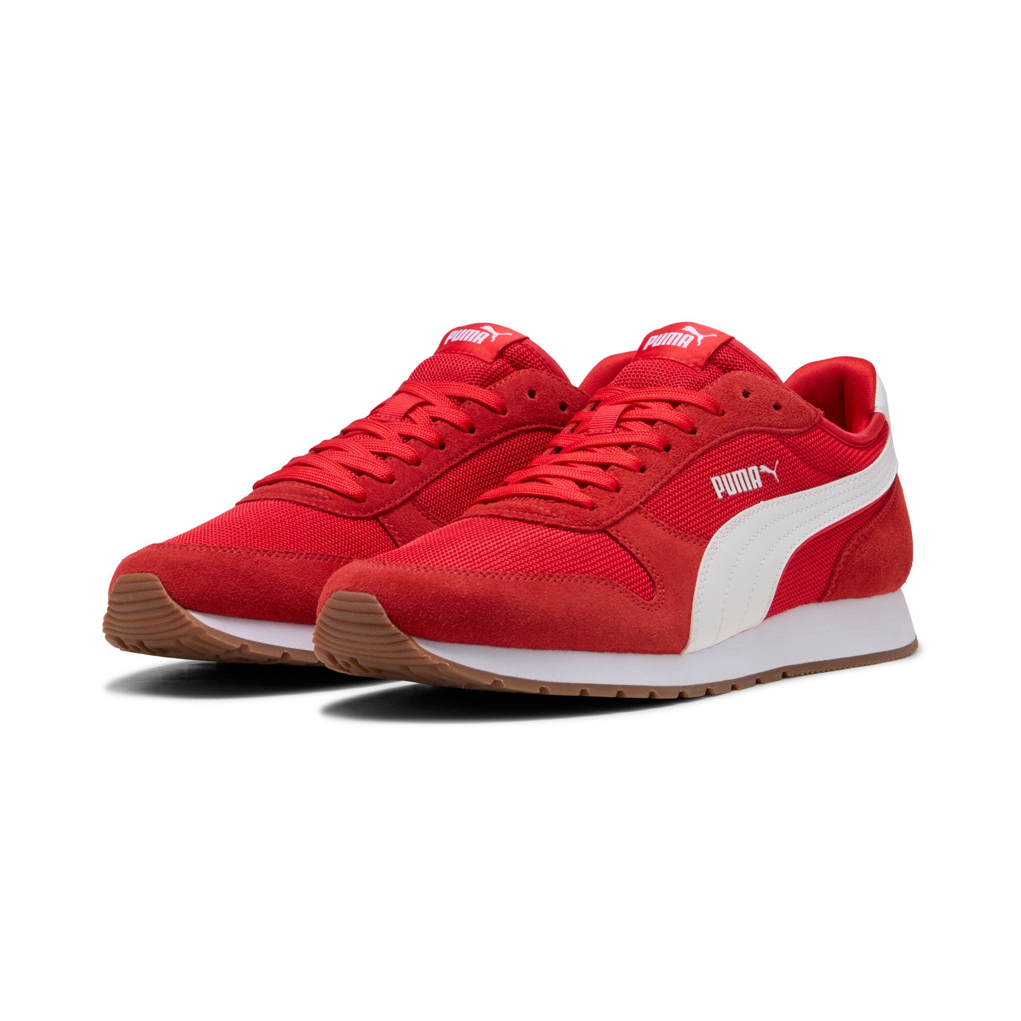 Puma st miler sneakers in white and gum - Front View