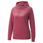 Puma essentials+ velour hoodie women in black - Front View
