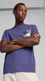 Puma graphics icon tee in blue crystal - Model Shot 01
