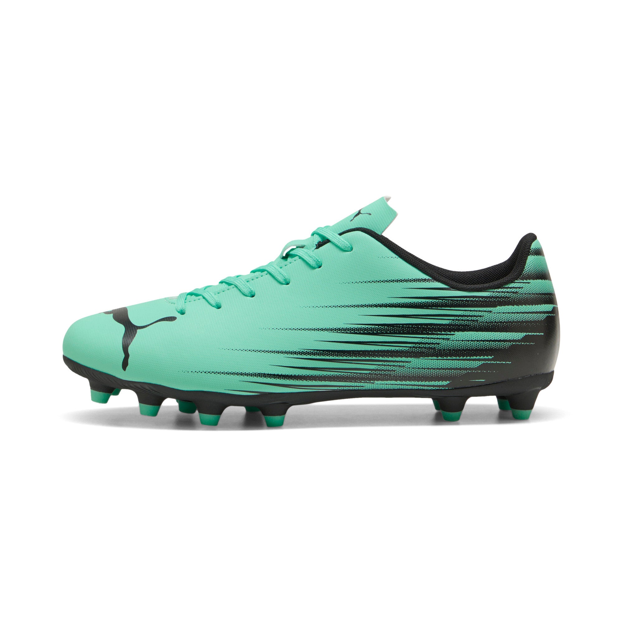 PUMA ATTACANTO II fg/ag football boots men in green and black — side view 1