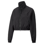 Puma dare to woven track jacket in black - Front View