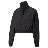 Puma dare to woven track jacket in black - Front View