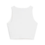 PUMA WARDROBE ESSENTIALS ribbed crop top - white