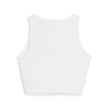 PUMA WARDROBE ESSENTIALS ribbed crop top - white