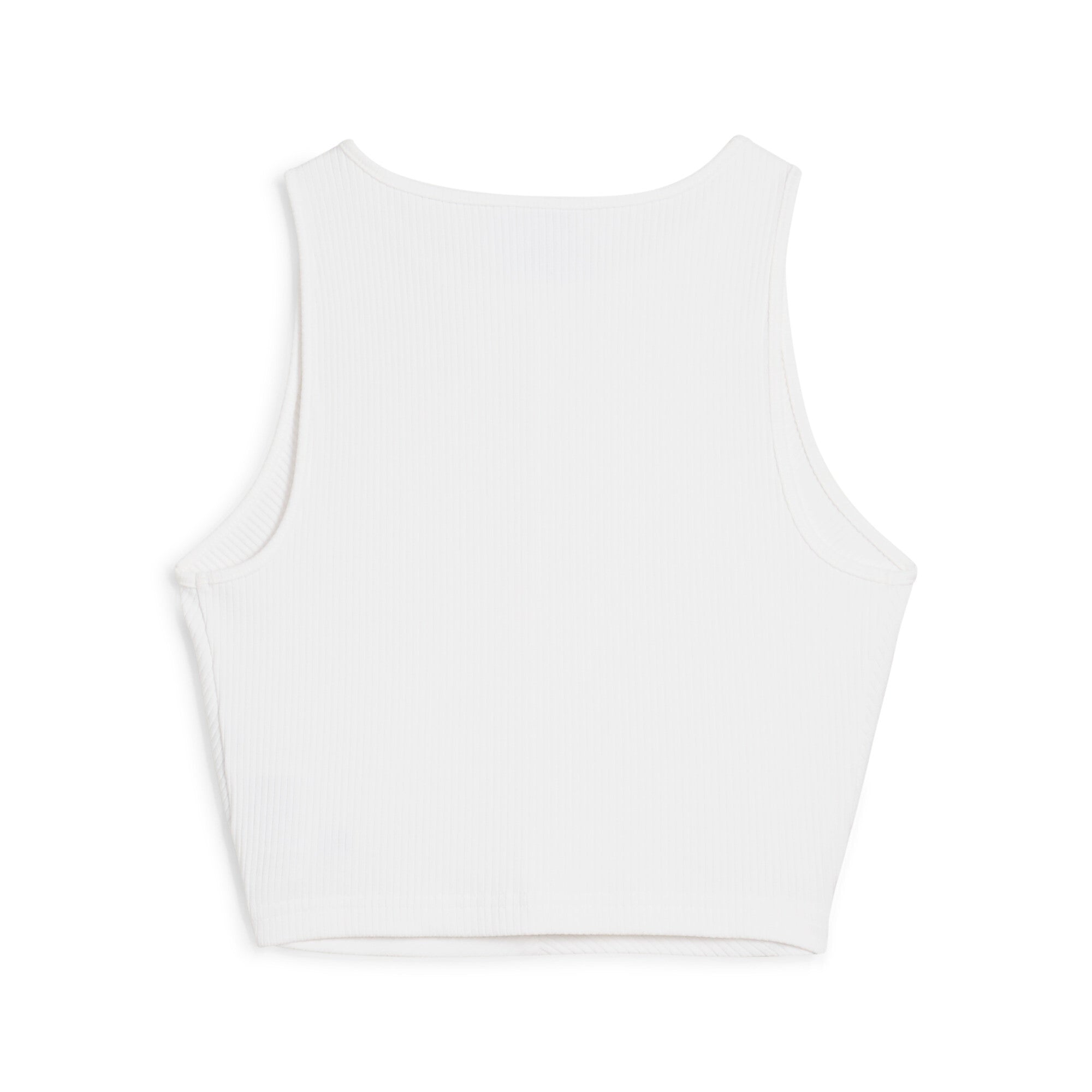 PUMA WARDROBE ESSENTIALS ribbed crop top - white
