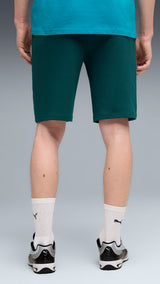 PUMA manchester city KING sweat shorts men in green and blue — model shot 2