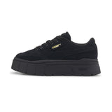 Puma mayze stack suede sneakers in black - Side View 01