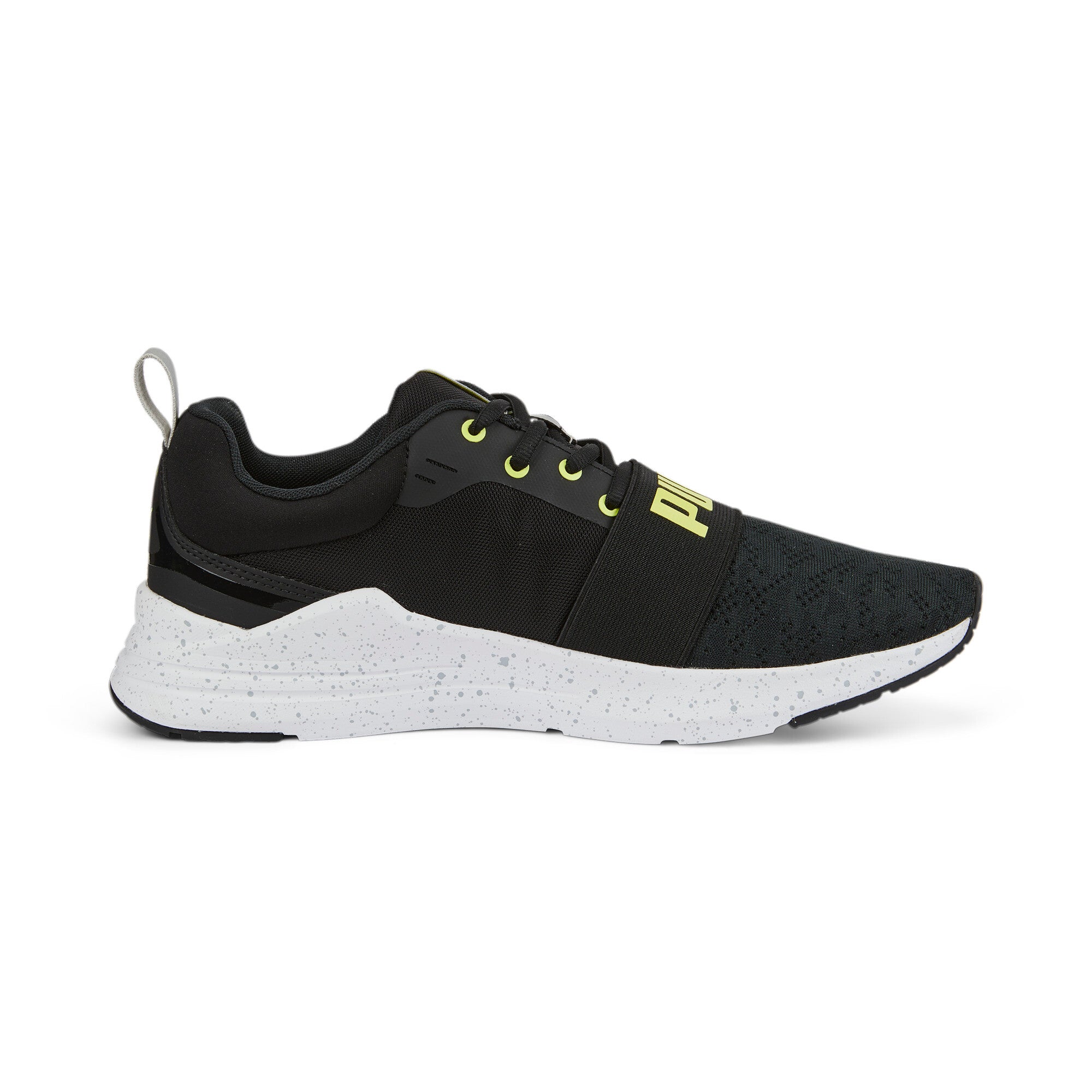 Puma wired run in motion sneakers in black - Side View 03