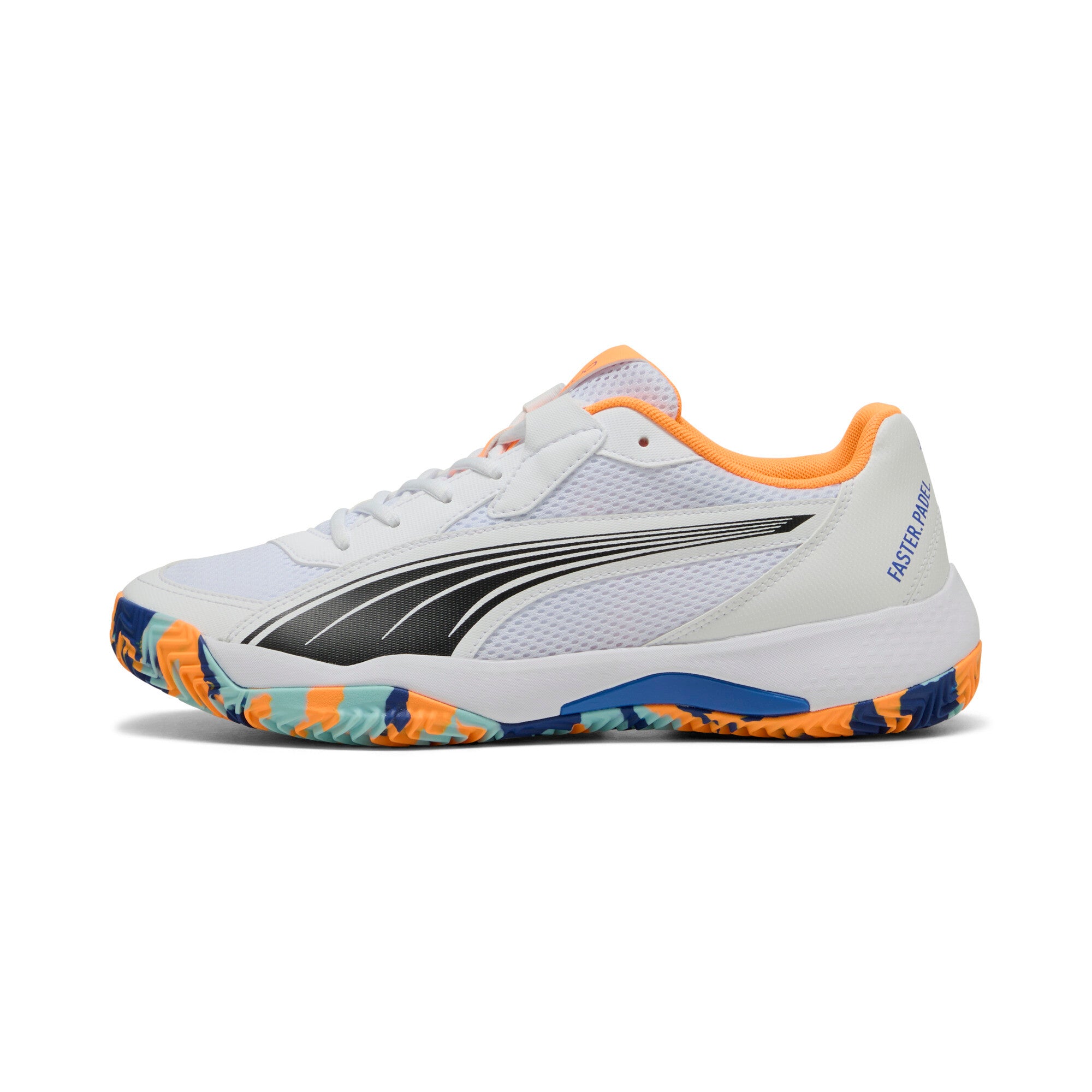 Puma nova court padel shoes in white - Side View 01