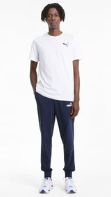 Puma essentials logo sweatpants in black - Model Shot 03