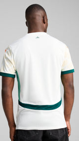 PUMA Côte d'Ivoire 2025 away jersey in white and dark myrtle - Model Shot 04