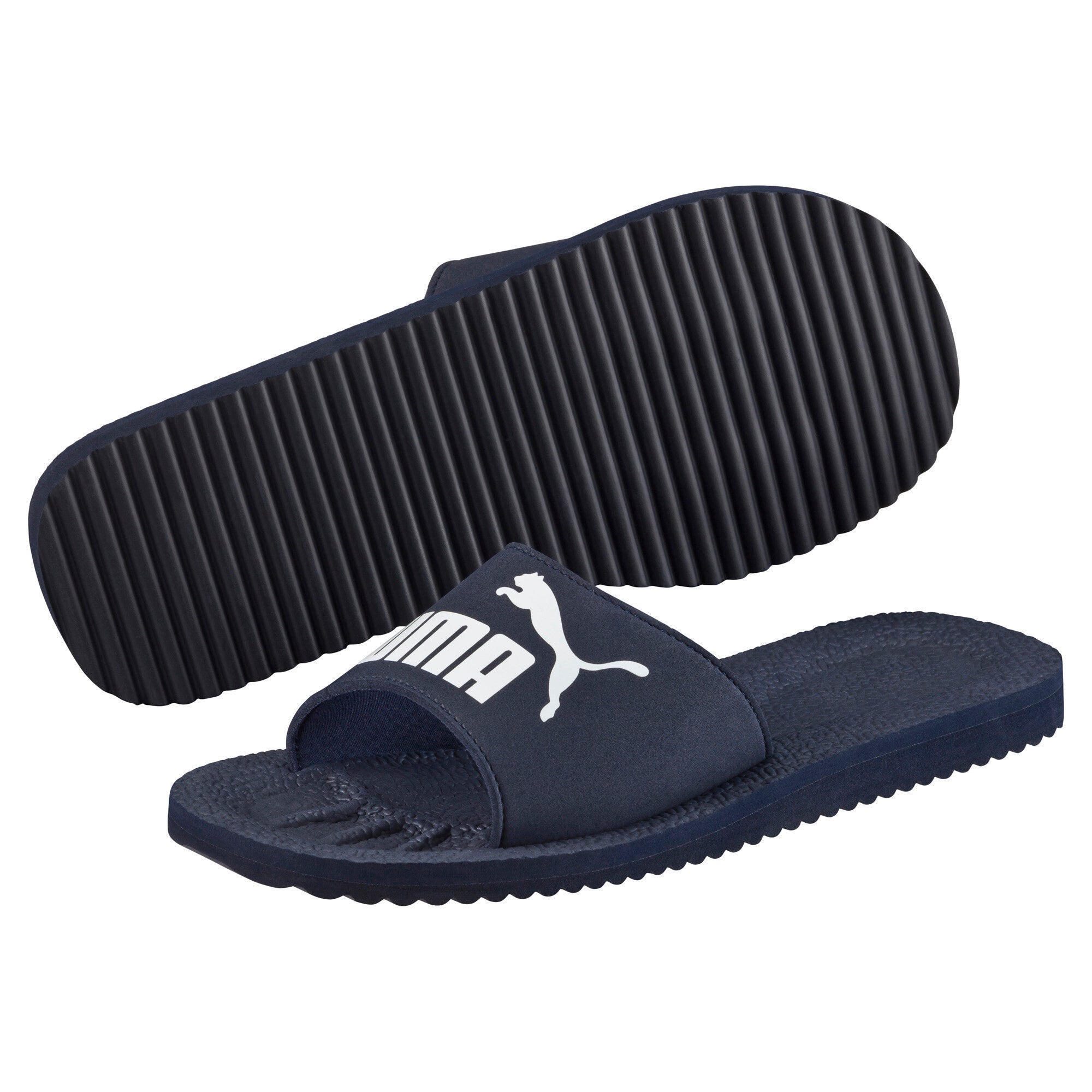 Puma swimming purecat sandals in blue - Front View