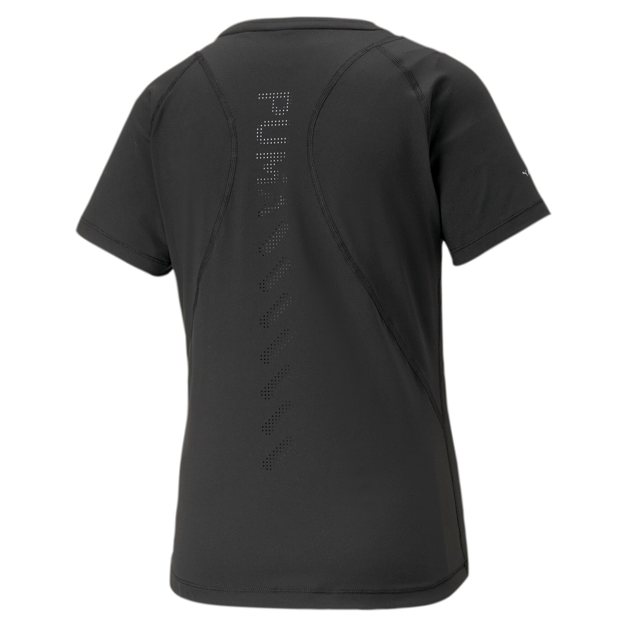 Puma running run cloudspun short sleeve tee in black - Back View