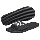 Puma purecat sandals in black - Front View