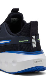 Puma SOFTRIDE carson knit running shoes in carson knit new navy and vivid blue - Back View
