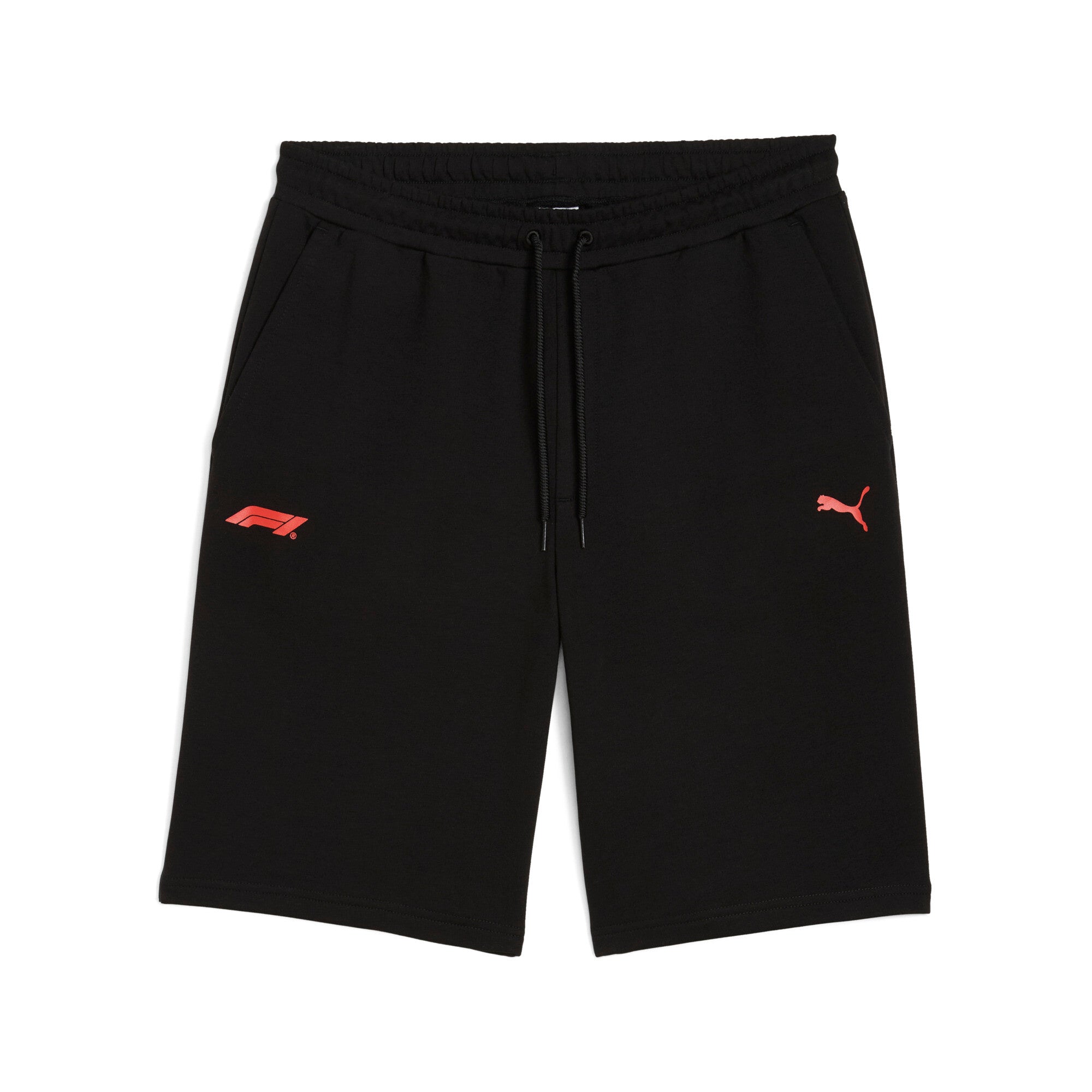 Puma F1® ESS sweat shorts in black - Front View