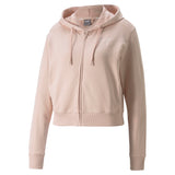 Puma her full-zip hoodie women in black - Front View