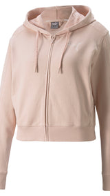 Puma her full-zip hoodie women in black - Front View