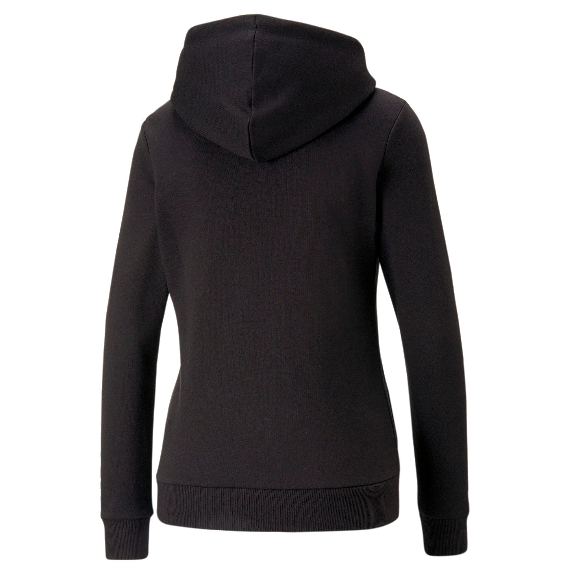 Puma essentials+ logo power hoodie in black - Back View