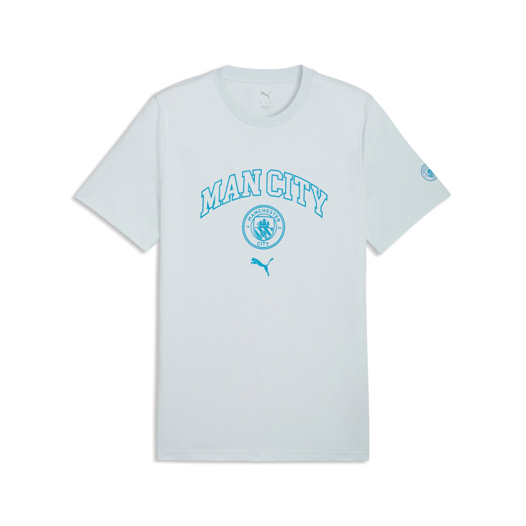 PUMA manchester city ftblculture tee men in sea glass — front view