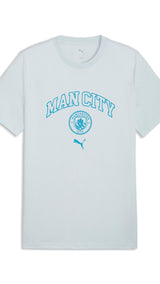 PUMA manchester city ftblculture tee men in sea glass — front view