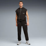 PUMA graphics training jogger pants men in black — model shot 3