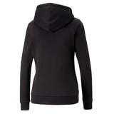 Puma essentials+ logo power hoodie women in black - Back View