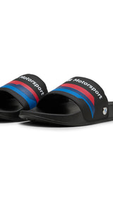 Puma swimming BMW M motorsport logo leadcat 2.0 slides in black - Front View