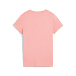Puma ESS metallic no. 1 logo tee in pink fruit and metallic silver - Back View