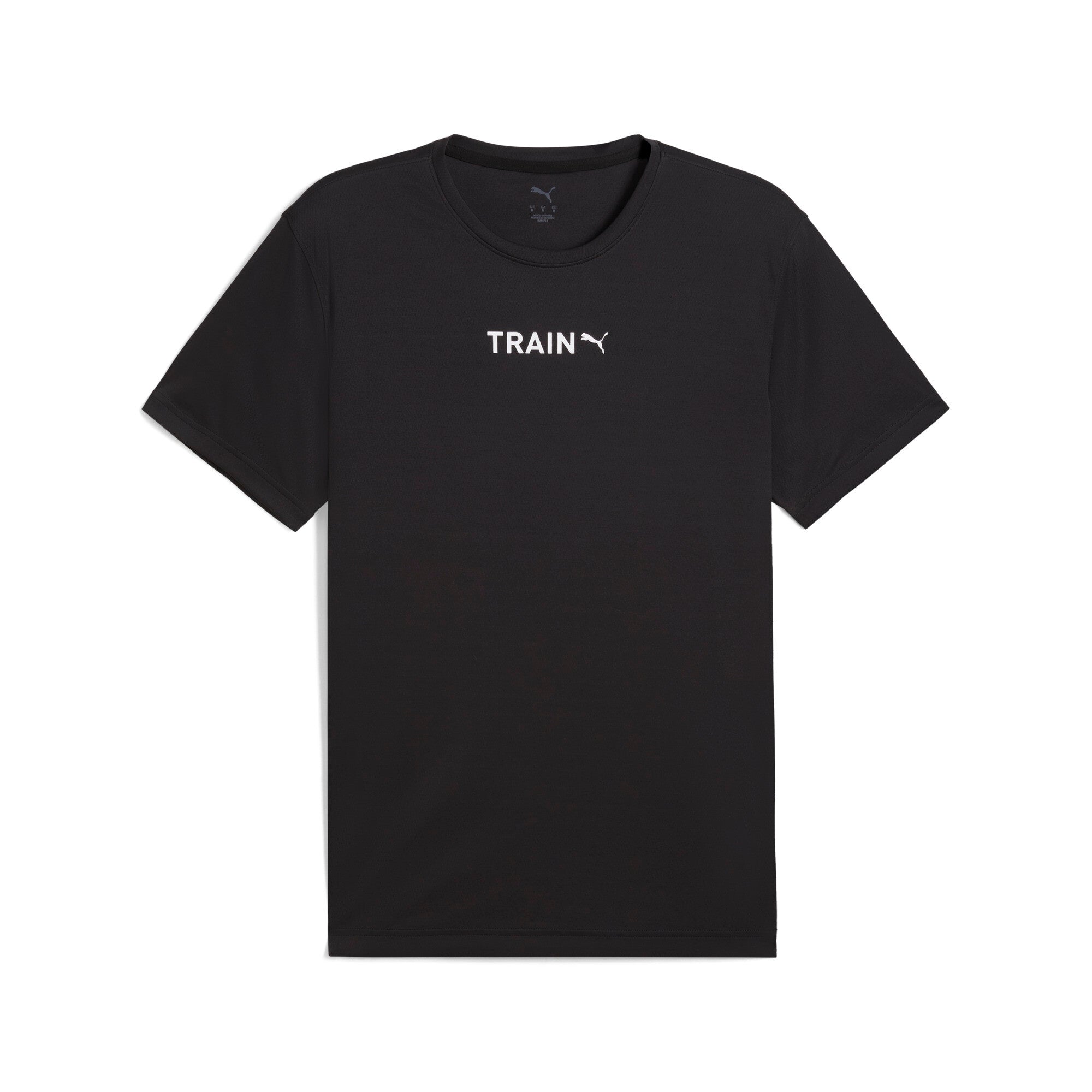 Puma graphics training tee in black - Front View