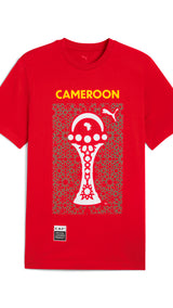 PUMA TotalEnergies CAF Africa Cup of Nations 2025 country tee in red and sport green - Front View