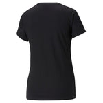 Puma classics logo women's tee in black - Back View
