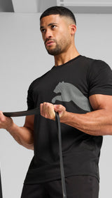 Puma train all day big logo tee in black - Model Shot 01