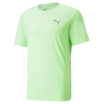 Puma run favourite short sleeve running tee men in green - Front View