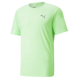 Puma run favourite short sleeve running tee men in green - Front View